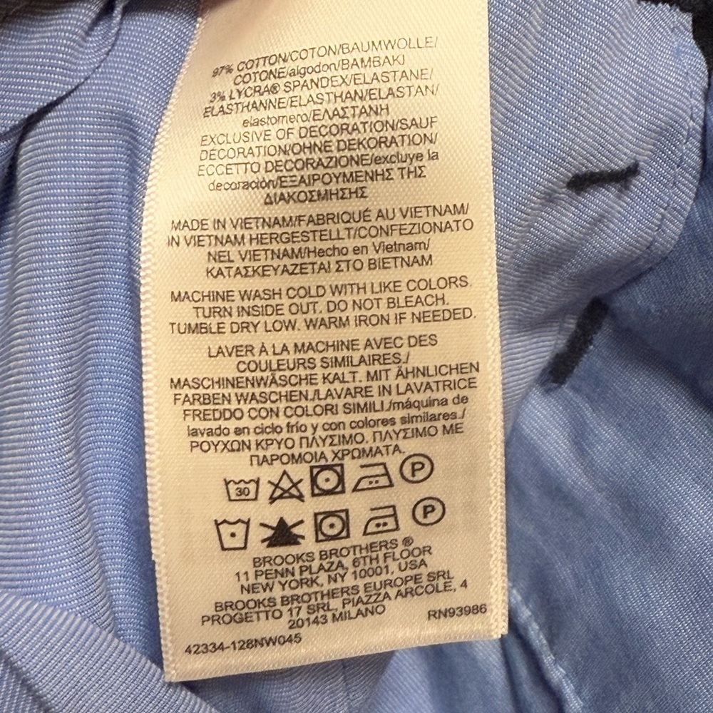 Brooks Brothers Men's Navy Dress Pants - Lightweight Regular Cut - Picture 11 of 13